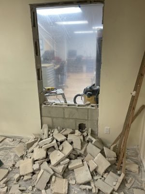 Interior Demolition for new doorway to kitchen renovation